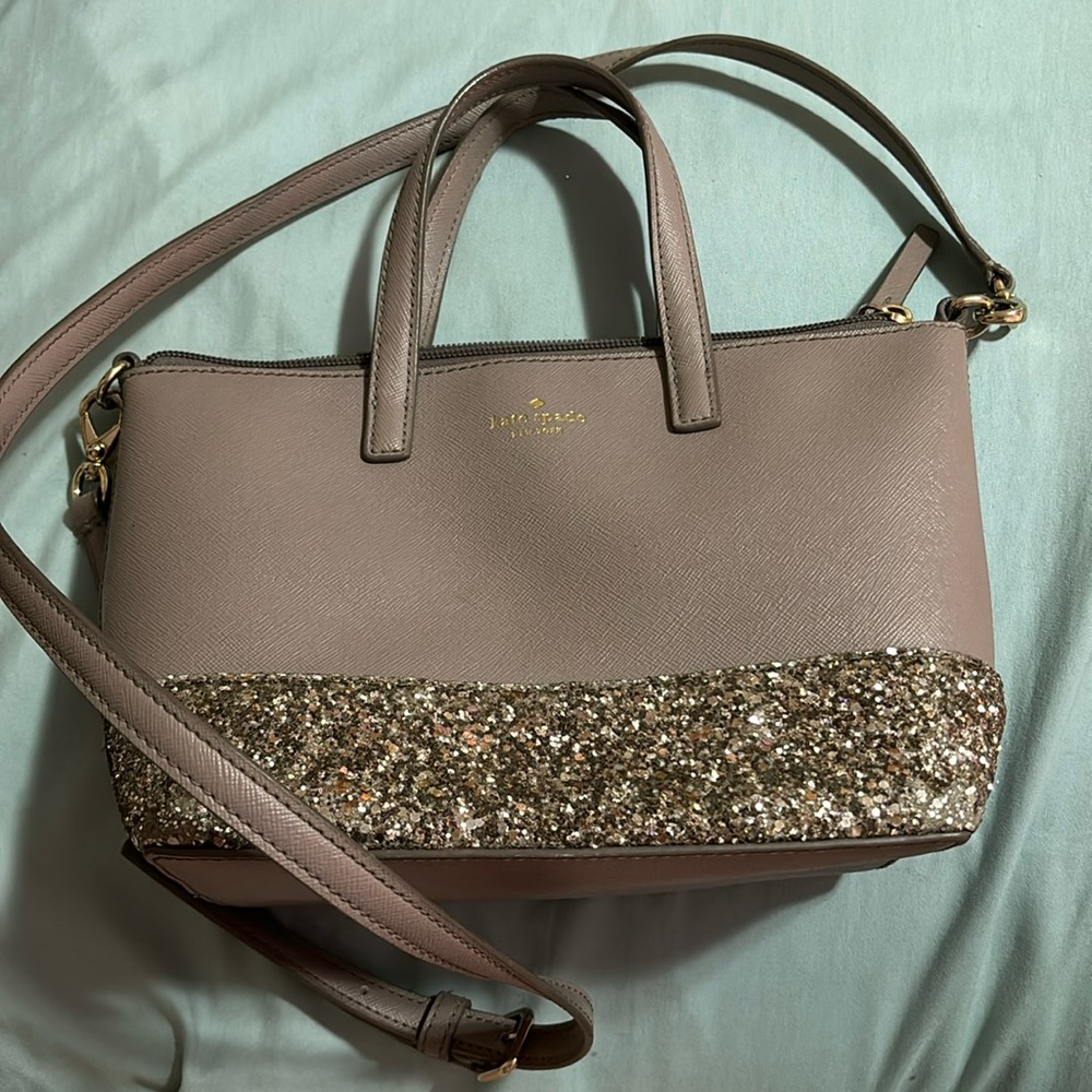 Kate Spade Greta Court Glitter Crossbody Bag Top Handle Handbag (City Scape)